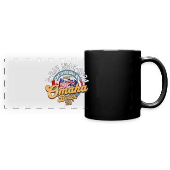 250-jähriges Jubiläum von Omaha Beach - Panorama-Tasse farbig - Schwarz - Vorne