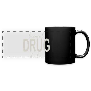 Revendeur de drogue autorisé - Mug panoramique uni - noir - Devant