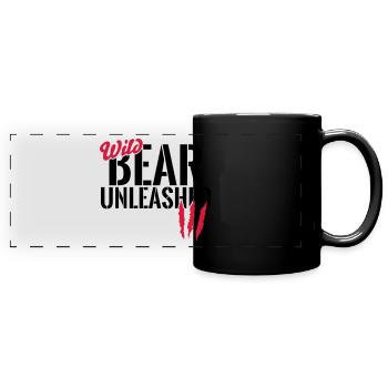Wild bear unleashed - Full Colour Panoramic Mug - black - Front