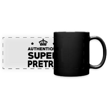 Prêtre / Pretre / Curé / Catho / Catholique - Mug panoramique uni - noir - Devant