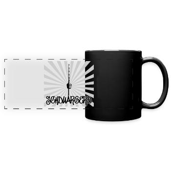 Stuttgart Fernsehturm - Panorama-Tasse farbig - Schwarz - Vorne