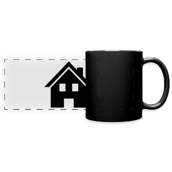 house icon symbol - Full Colour Panoramic Mug - black - Front