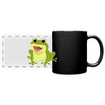 little frog baby frog frog frog king frogs - Full Colour Panoramic Mug - black - Front
