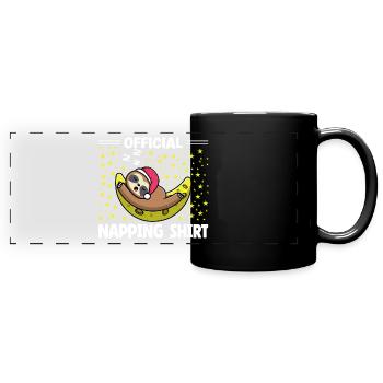 Sleeping Sloth Lover Cute Penguin Napping - Panorama-Tasse farbig - Schwarz - Vorne