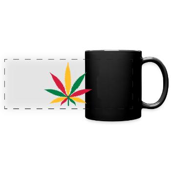 Marijuana Reggae - Full Colour Panoramic Mug - black - Front
