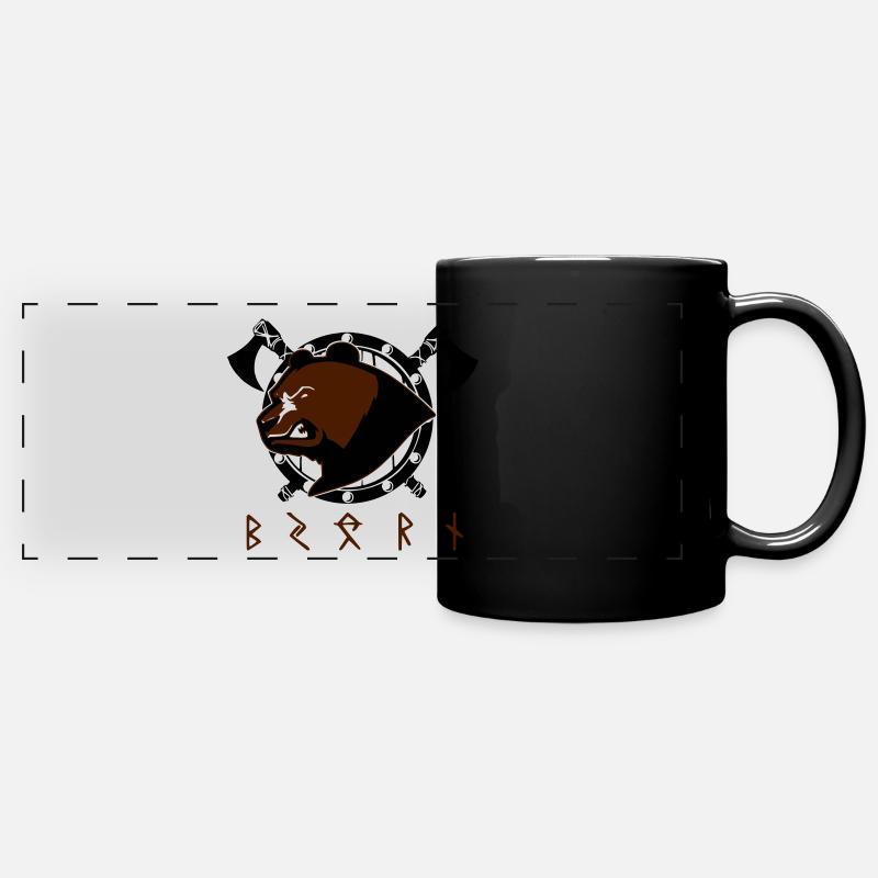 Viking Bear - Viking Bear - Full Colour Panoramic Mug - black