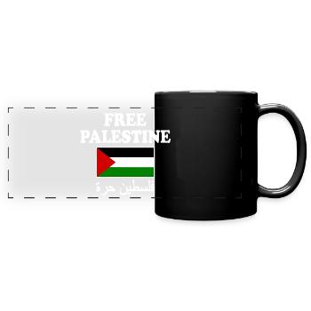 Free palestine - Panorama-Tasse farbig - Schwarz - Vorne