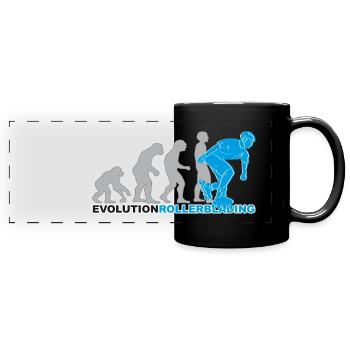 évolution roller, patins à roues alignées, patinage - Mug panoramique uni - noir - Devant