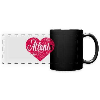 Atlanta Herz - Panorama-Tasse farbig - Schwarz - Vorne