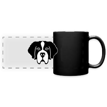 Saint Bernard - Full Colour Panoramic Mug - black - Front