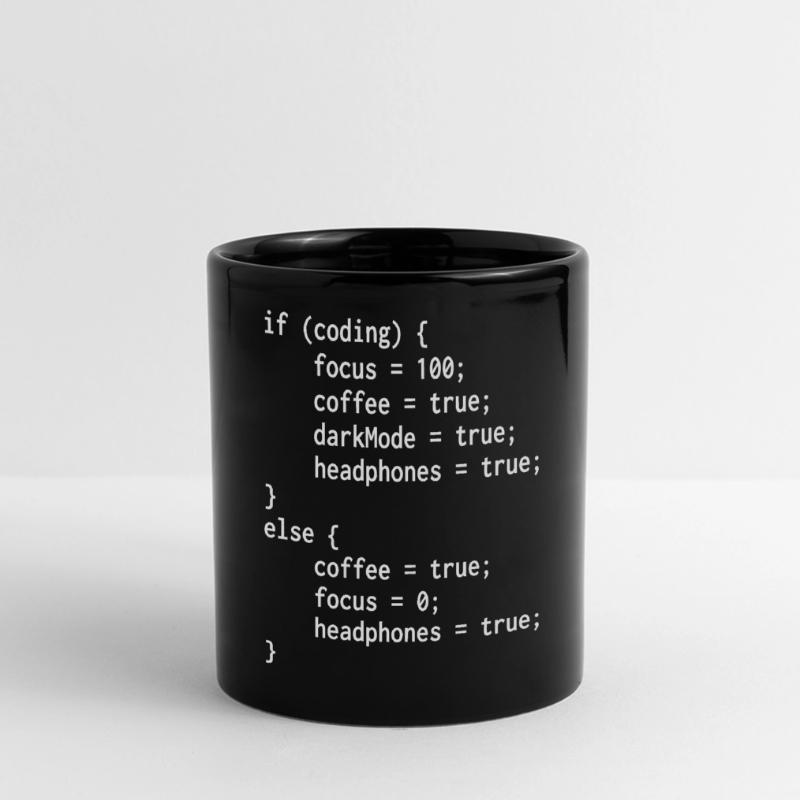 Programmierer-Else-Code Panorama-Tasse farbig