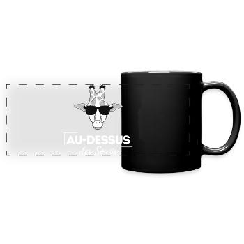 Au dessus des soucis - Mug panoramique uni - noir - Devant