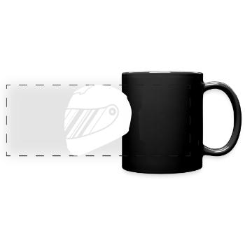Racer helm racing - Full Colour Panoramic Mug - black - Front