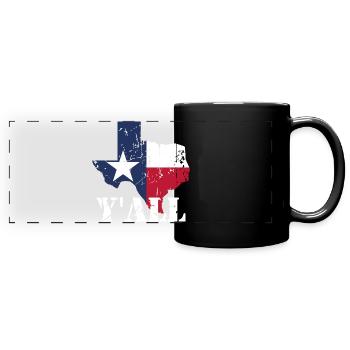 Texas Y’all - Mug panoramique uni - noir - Devant