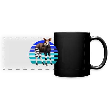 Süßes Okapi - Panorama-Tasse farbig - Schwarz - Vorne