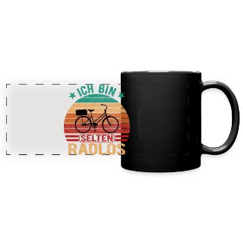 Selten Radlos Fahrrad Radsport Fahrradfahrer Bike - Panorama-Tasse farbig - Schwarz - Vorne