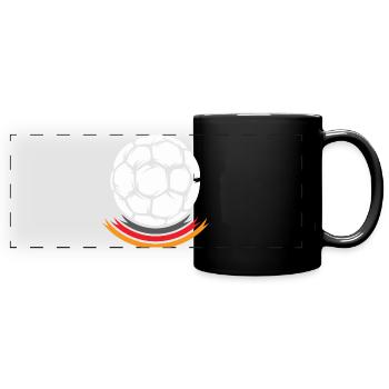 Tête de handball Allemagne Symbole de l’équipe Logo EM icône - Mug panoramique uni - noir - Devant
