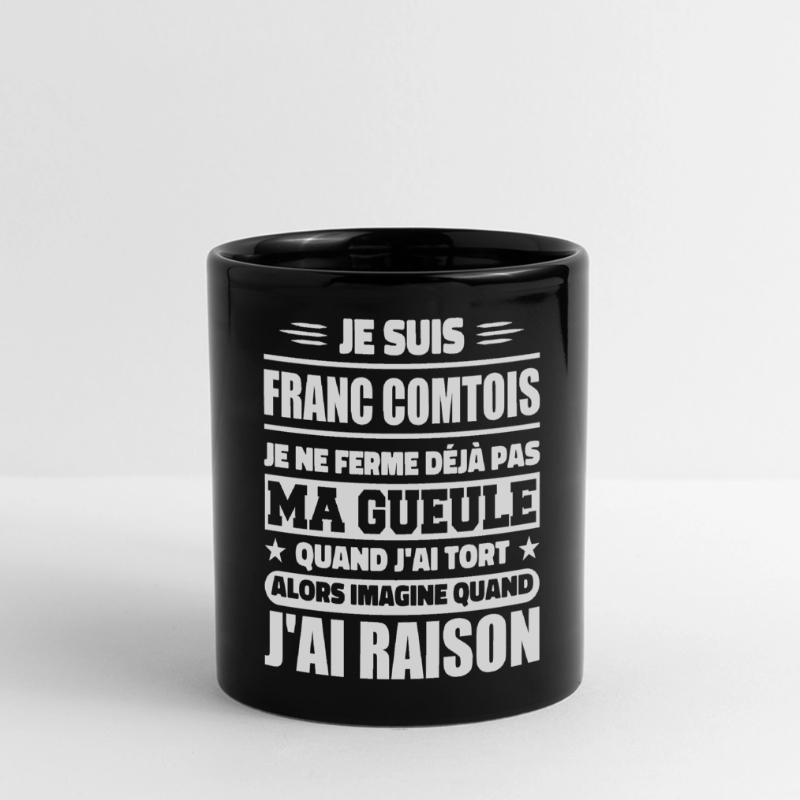 Franc comtois je ferme pas ma gueule franche comté Mug panoramique uni