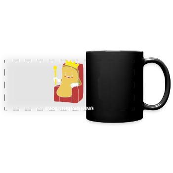 Pain à l’ail - Mug panoramique uni - noir - Devant
