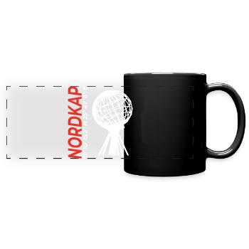 Nordkap - Panorama-Tasse farbig - Schwarz - Vorne