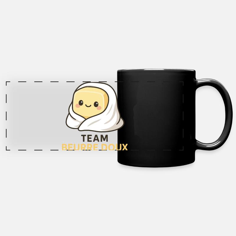 Unsalted butter team - Full Colour Panoramic Mug - black
