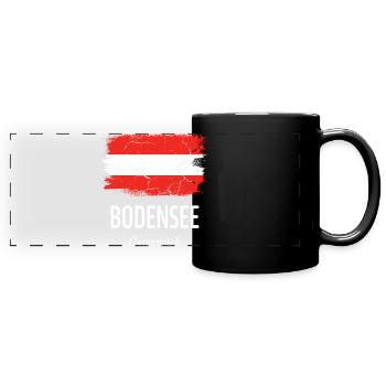 Bodensee - Panorama-Tasse farbig - Schwarz - Vorne
