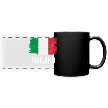 Milan - Full Colour Panoramic Mug - black - Front