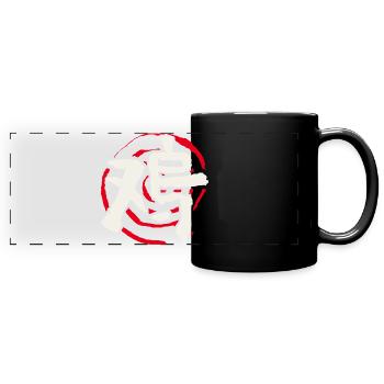 Hahn - Chinesisches Tierkreiszeichen - Panorama-Tasse farbig - Schwarz - Vorne