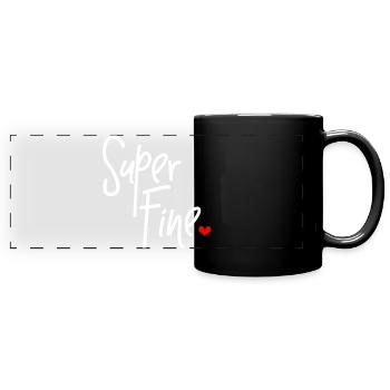 Super bien pour les filles maman sexy - Mug panoramique uni - noir - Devant