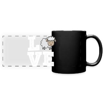 Berger Berger Berger Berger Fermier Troupeau de moutons - Mug panoramique uni - noir - Devant
