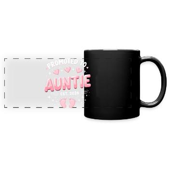 Tante 2026 Tante 2026 Befördert zu Tante 2026 - Panorama-Tasse farbig - Schwarz - Vorne