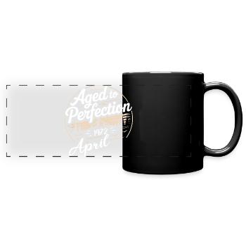 Avril 1972 anniversaire avril 1972 - Mug panoramique uni - noir - Devant