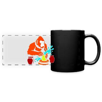 Gorilla Pottery Splash Studio - Panorama-Tasse farbig - Schwarz - Vorne