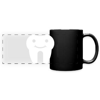 Zahn - Panorama-Tasse farbig - Schwarz - Vorne