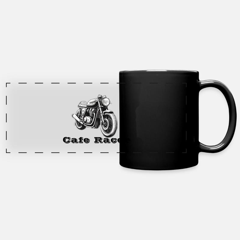 Cafe Racer - Full Colour Panoramic Mug - black