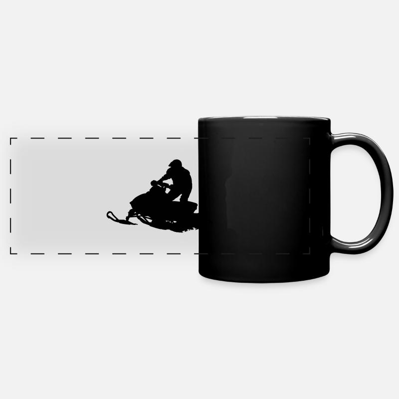 Snowmobile - Panorama-Tasse farbig - Schwarz