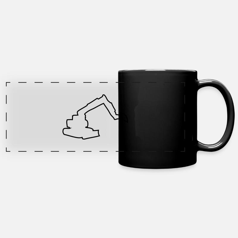 excavateur - Mug panoramique uni - noir