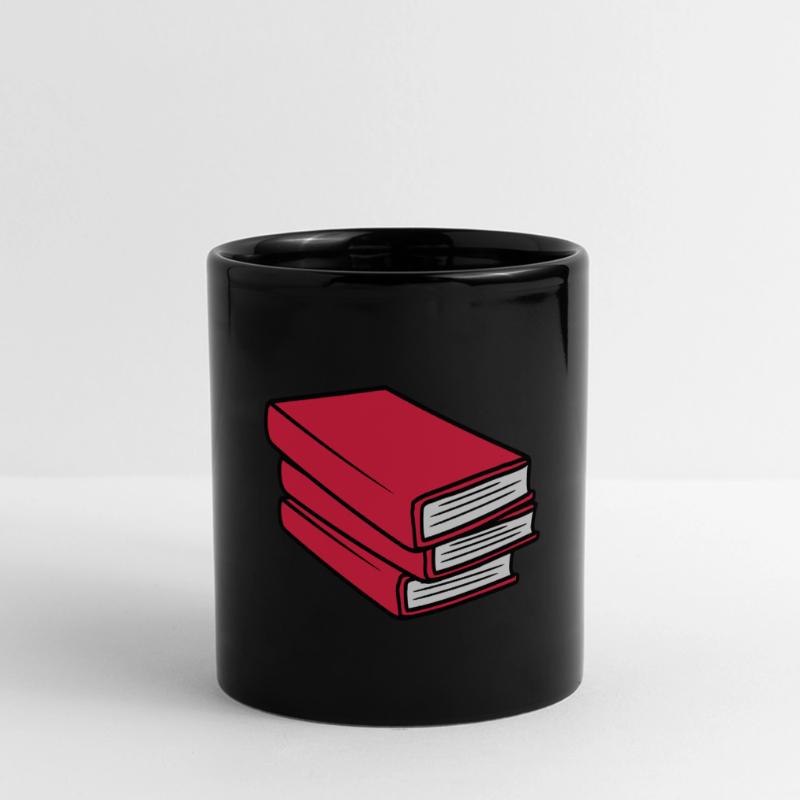3 Books Stack Design Full Colour Panoramic Mug