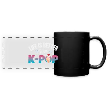 K-Pop Lover Musique sud-coréenne - Mug panoramique uni - noir - Devant