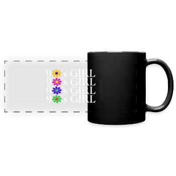 90's GIRL - Mug panoramique uni - noir - Devant