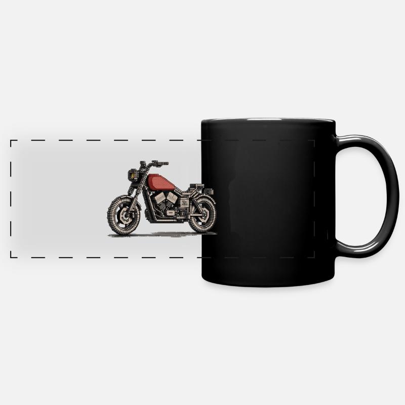 La saison de moto a commencé - Mug panoramique uni - noir
