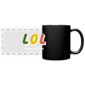 LOL - Vivre nos vies - Mug panoramique uni - noir - Devant