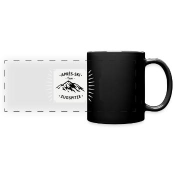 Après-Ski Zugspitze - Full Colour Panoramic Mug - black - Front