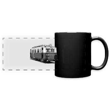 Autorail T41 Wismar Museau de porc - Mug panoramique uni - noir - Devant