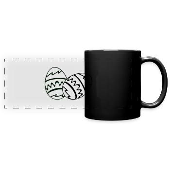 Easter egg - Full Colour Panoramic Mug - black - Front