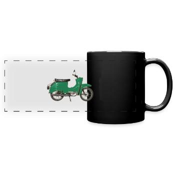 Schwalli grün KR51/2 - Panorama-Tasse farbig - Schwarz - Vorne
