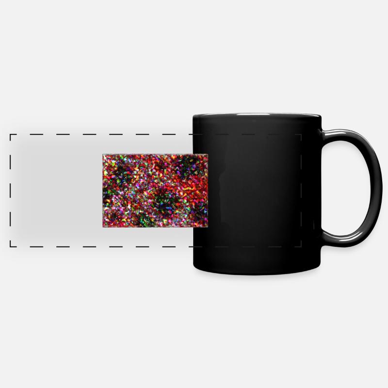 Mosaik - Panorama-Tasse farbig - Schwarz