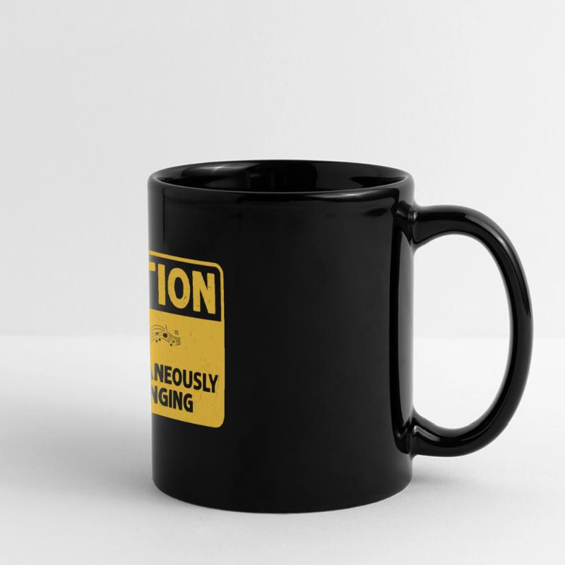 Caution May Spontaneously Start Singing Singer Kar Full Colour Panoramic Mug