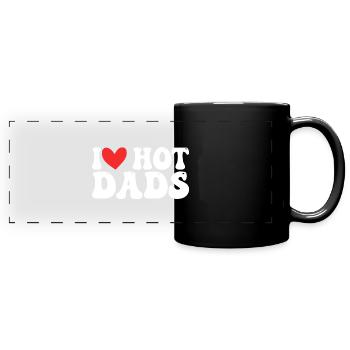 L’amour de papa chaud - Mug panoramique uni - noir - Devant