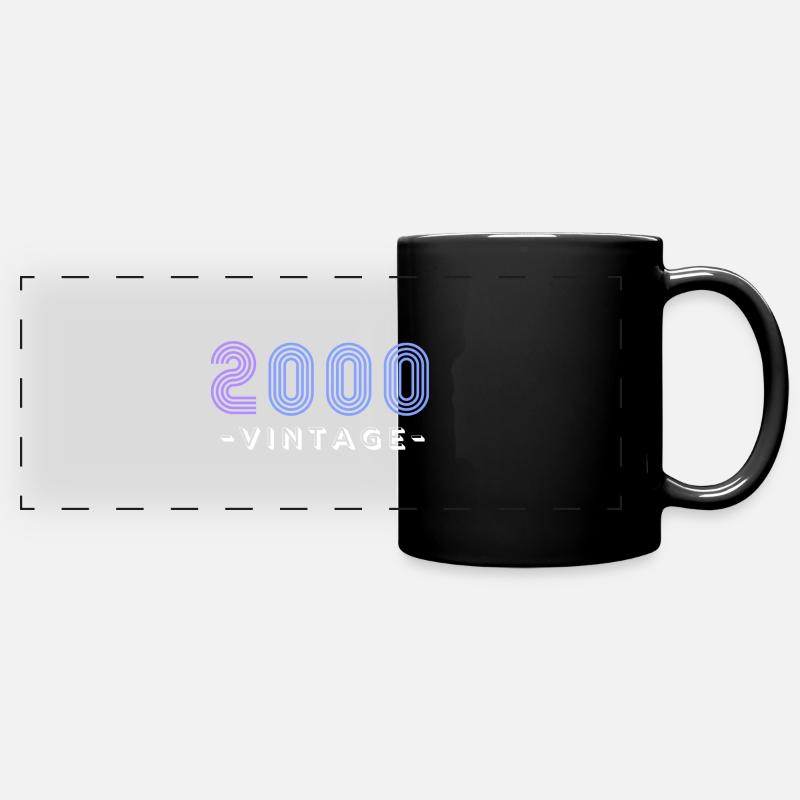 Y2K Vibe : un retour élégant à l’an 2000 - Mug panoramique uni - noir